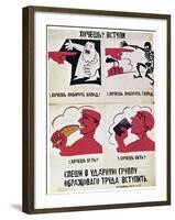 Do You Want to Join?', Rosta Window No.867, 1921 (Colour Litho)-Vladimir Mayakovsky-Framed Giclee Print