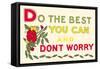 Do Your Best, Don't Worry-null-Framed Stretched Canvas