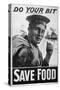 Do Your Bit - Save Food, Food Economy Poster, First World War, 1917-M Randall-Stretched Canvas