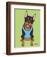 Doberman Crop Ear-Tomoyo Pitcher-Framed Giclee Print