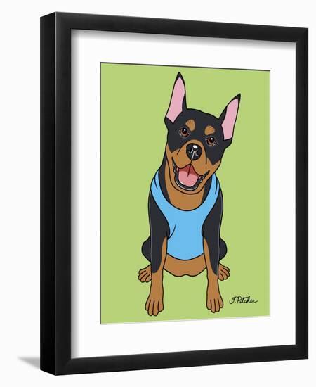 Doberman Crop Ear-Tomoyo Pitcher-Framed Giclee Print