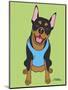 Doberman Crop Ear-Tomoyo Pitcher-Mounted Giclee Print