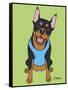 Doberman Crop Ear-Tomoyo Pitcher-Framed Stretched Canvas