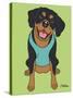 Doberman Drop Ear-Tomoyo Pitcher-Stretched Canvas