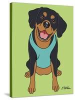 Doberman Drop Ear-Tomoyo Pitcher-Stretched Canvas