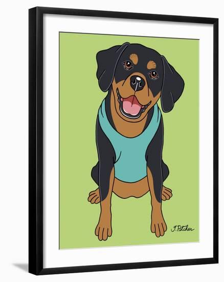 Doberman Drop Ear-Tomoyo Pitcher-Framed Giclee Print