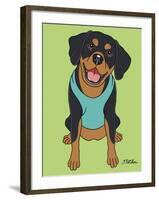 Doberman Drop Ear-Tomoyo Pitcher-Framed Giclee Print