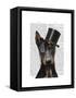 Doberman, Formal Hound and Hat-Fab Funky-Framed Stretched Canvas