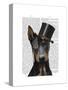 Doberman, Formal Hound and Hat-Fab Funky-Stretched Canvas