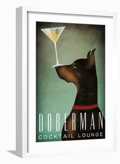 Doberman Martini-Ryan Fowler-Framed Art Print