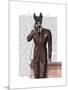 Doberman on Phone-Fab Funky-Mounted Art Print