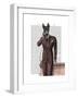 Doberman on Phone-Fab Funky-Framed Art Print