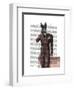 Doberman on Phone-Fab Funky-Framed Art Print