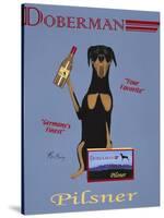 Doberman Pilsner-Ken Bailey-Stretched Canvas