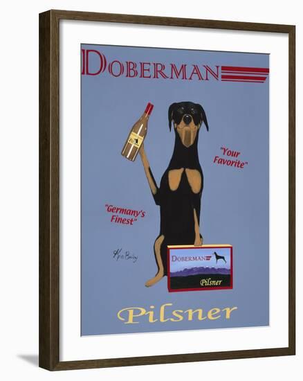 Doberman Pilsner-Ken Bailey-Framed Giclee Print