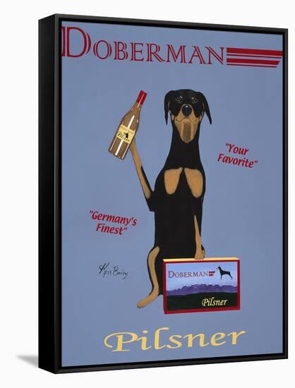 Doberman Pilsner-Ken Bailey-Framed Stretched Canvas