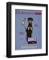 Doberman Pilsner-Ken Bailey-Framed Premium Giclee Print