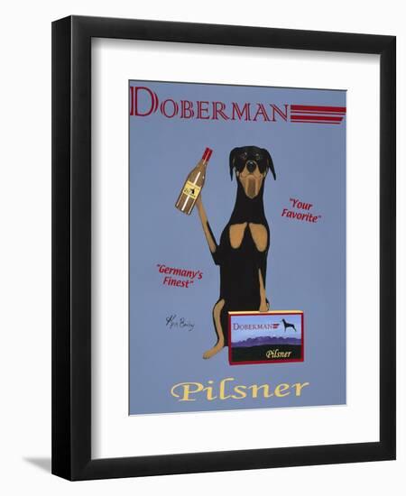 Doberman Pilsner-Ken Bailey-Framed Premium Giclee Print