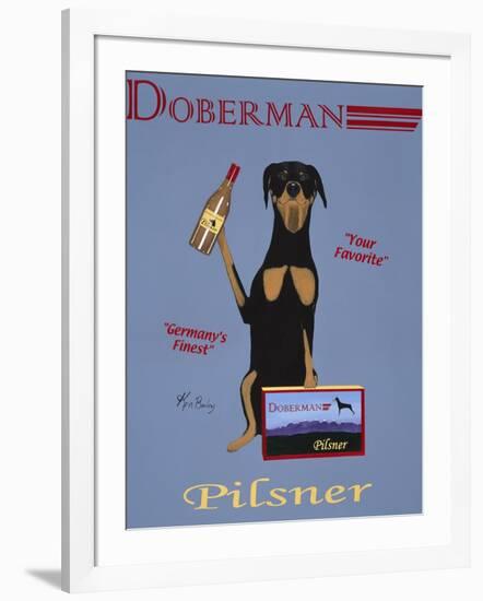 Doberman Pilsner-Ken Bailey-Framed Giclee Print