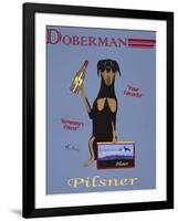 Doberman Pilsner-Ken Bailey-Framed Giclee Print