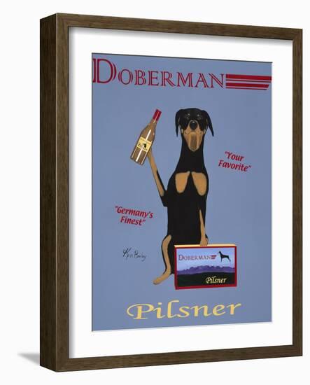 Doberman Pilsner-Ken Bailey-Framed Giclee Print