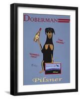 Doberman Pilsner-Ken Bailey-Framed Giclee Print