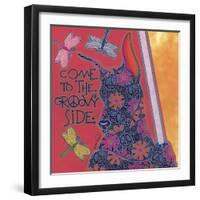 Doberman Pinscher (Come to the Groovy Side)-Denny Driver-Framed Giclee Print