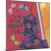 Doberman Pinscher (Come to the Groovy Side)-Denny Driver-Mounted Giclee Print