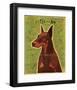 Doberman (Red)-John Golden-Framed Giclee Print