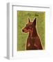 Doberman (Red)-John Golden-Framed Giclee Print