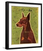 Doberman (Red)-John Golden-Framed Giclee Print