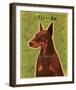 Doberman (Red)-John Golden-Framed Giclee Print