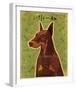 Doberman (Red)-John Golden-Framed Giclee Print