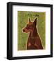 Doberman (Red)-John W^ Golden-Framed Art Print