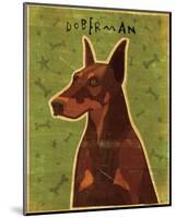 Doberman (Red)-John W^ Golden-Mounted Art Print