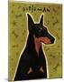 Doberman-John Golden-Mounted Giclee Print