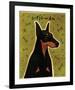 Doberman-John Golden-Framed Giclee Print