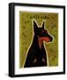 Doberman-John Golden-Framed Art Print