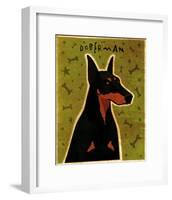 Doberman-John Golden-Framed Art Print