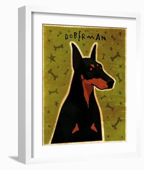 Doberman-John Golden-Framed Art Print