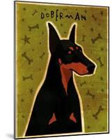 Doberman-John Golden-Mounted Art Print
