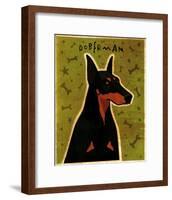 Doberman-John Golden-Framed Art Print