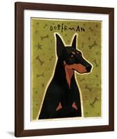 Doberman-John W^ Golden-Framed Art Print