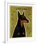 Doberman-John W^ Golden-Framed Art Print