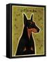 Doberman-John W Golden-Framed Stretched Canvas