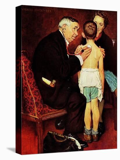 "Doc Melhorn and the Pearly Gates", December 24,1938-Norman Rockwell-Stretched Canvas