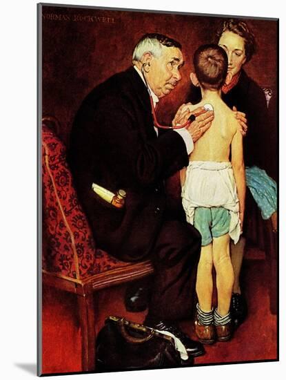 "Doc Melhorn and the Pearly Gates", December 24,1938-Norman Rockwell-Mounted Giclee Print