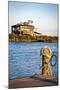 Dock and House across Bayou Petit Caillou, Cocodrie, Louisiana, USA-Alison Jones-Mounted Photographic Print