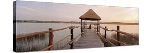 Dock and Lake, Villa Arqueologica, Coba, Quintana Roo, Mexico-null-Stretched Canvas