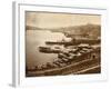 Dock Area and Pedestrians near Railroad-D. V. Byron-Framed Photographic Print